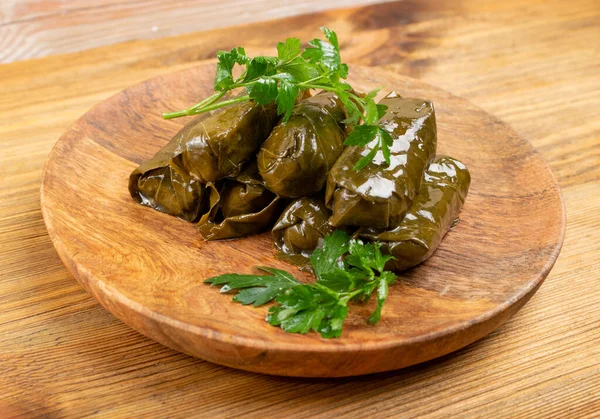 Κοντινό πλάνο παραδοσιακής τουρκικής Dolma, Sarma ή Dolmades — Φωτογραφία Αρχείου