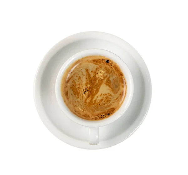 Xícara de café quente isolado no fundo branco — Fotografia de Stock