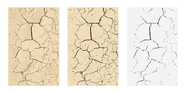 Vector Wall Cracks of fractuur oppervlakte-effect — Stockvector