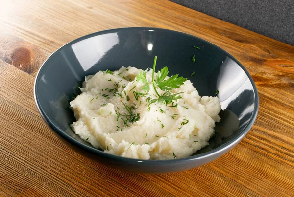 Homemade Cauliflower Puree or Colcannon with Mashed Cabbage — Stock Image Homemade Cauliflower Puree or Colcannon with Mashed Cabbage Royalty Free Stock Photos