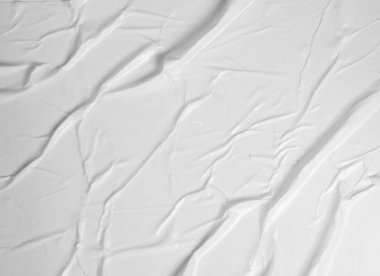 Creases Yüzey Grunge Efektli Beyaz Yapıştırılmış Kağıt Doku