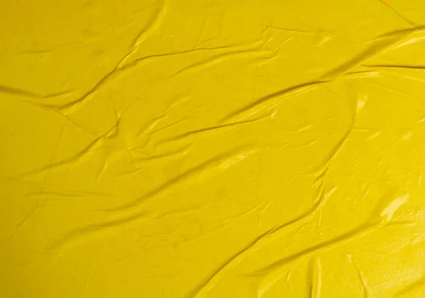 Geel gelijmd papier textuur met Creases Oppervlakte Grunge Effect — Stockfoto