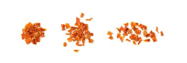 Beyaz Arkaplan Görünümünde Kurutulmuş Havuç İzole Edildi