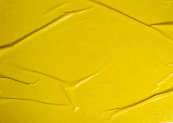 Gulfärgat papper Textur med veck Yta Grunge Effect — Stockfoto