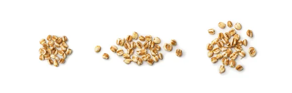 Heap of Puffed Wheat Grains Isolated on White Background — 스톡 사진