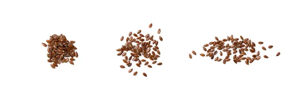 Suche, surowe ziarna ryżu odizolowane na białym tle — Zdjęcie stockowe