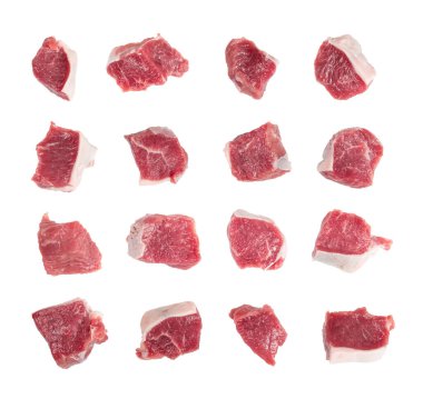 Çiğ doğranmış kuzu fileto, doğranmış koyun eti