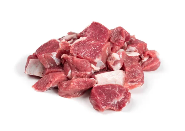 Rauw gehakt Lamsvlees Tenderloin Fillet, Diced Mutton Meat — Stockfoto