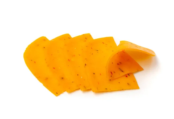 Narancs csípős sajt chili paprikával és paprikával — Stock Fotó