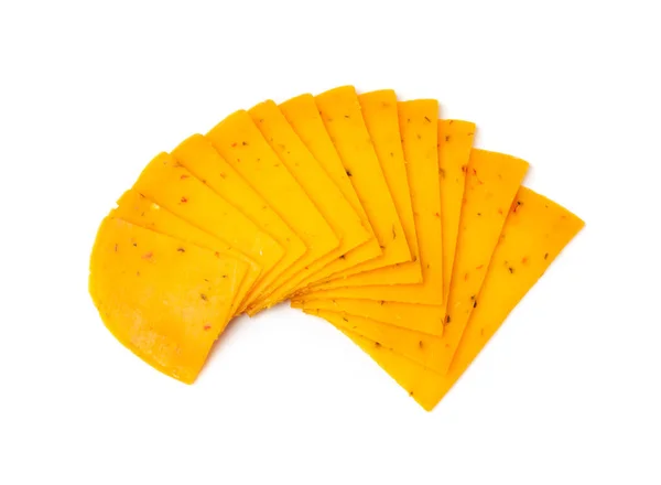 Orange Hot Cheese with Chili Pepper and Paprika — Stock Photo, Image