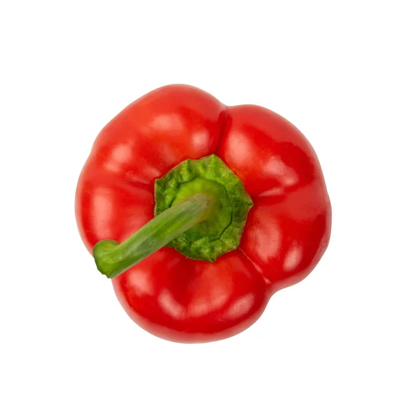 Paprika Red Sweet Pepper Isolated White Background Clipping Path Bell — Stock Photo, Image