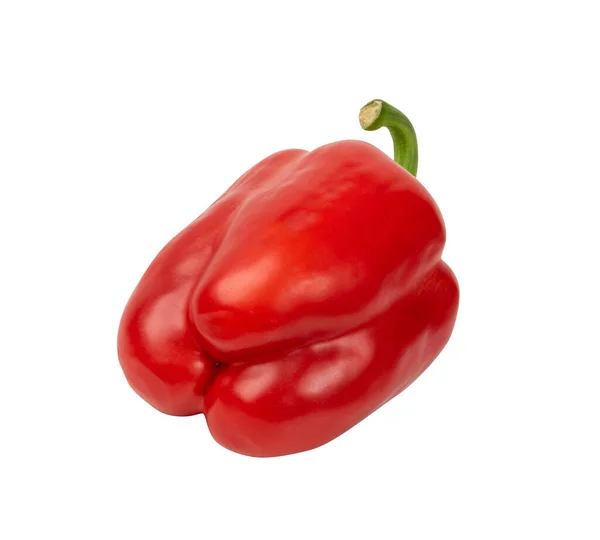 Paprika Red Sweet Pepper Isolated White Background Clipping Path Bell — Stock Photo, Image