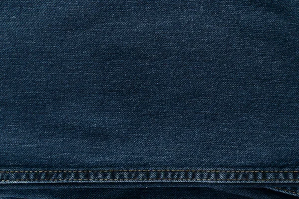New Daek Blue Jeans Texture Background Close Indigo Denim Fabric — Stock Photo, Image