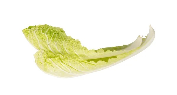 Fresh Green Leaf of Chinese Cabbage, Napa Cabbage or Wombok Isolated on White Background with Clipping Path. Fresh Green Cabbage — Stock Image Fresh Green Leaf Chinese Cabbage Napa Cabbage Wombok Isolated White Royalty Free Stock Images