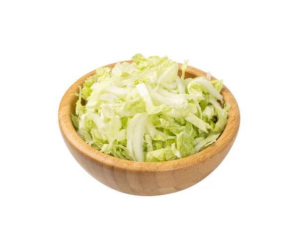 Heap of Chopped Chinese Cabbage, Napa Cabbage or Wombok Isolated on White Background with Clipping Path. Fresh Green Sliced Cabbage Salat — Stock Image Heap Chopped Chinese Cabbage Napa Cabbage Wombok Isolated White Background Stock Image