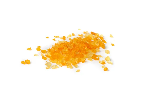 Heap Colorful Bath Salts Isolated White Background Aromatic Orange Salt — Stock Photo, Image