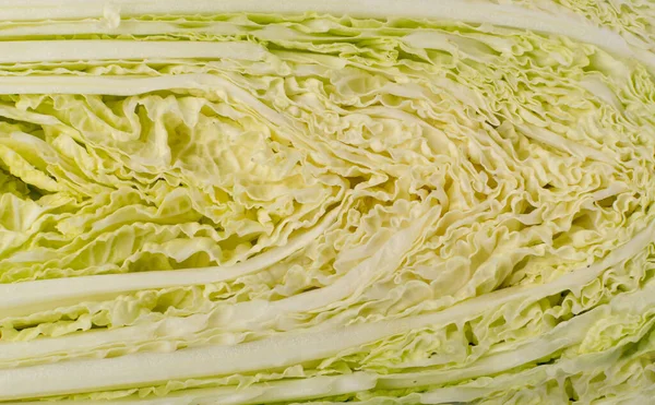 Half of Chopped Chinese Cabbage, Napa Cabbage or Wombok Texture Background. Fresh Green Sliced Cabbage Salat Pattern — Stock Image Half Chopped Chinese Cabbage Napa Cabbage Wombok Texture Background Fresh Royalty Free Stock Photos