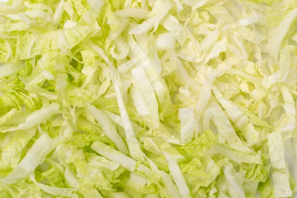 Heap of Chopped Chinese Cabbage, Napa Cabbage or Wombok Texture Background. Fresh Green Sliced Cabbage Salat Pattern — Stock Image Heap Chopped Chinese Cabbage Napa Cabbage Wombok Texture Background Fresh Stock Photo