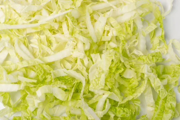 Heap of Chopped Chinese Cabbage, Napa Cabbage or Wombok Texture Background. Fresh Green Sliced Cabbage Salat Pattern — Stock Image Heap Chopped Chinese Cabbage Napa Cabbage Wombok Texture Background Fresh Royalty Free Stock Photos