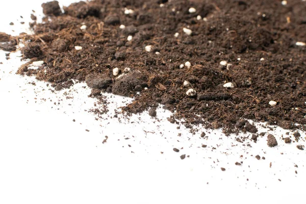 Suelo Con Fertilizantes Minerales Para Jardinería Textura Fondo Patrón Montón — Foto de Stock
