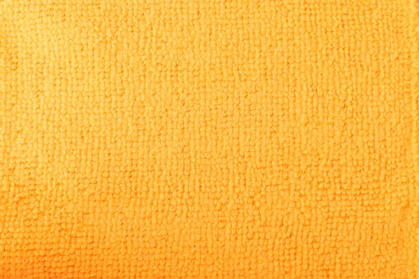 Orange Microfiber Cleaning Cloth Texture Background Top View Closeup — Stock Photo, Image