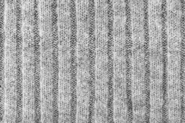 Gebreide Gestreepte Stof Textuur Achtergrond Grijs Textiel Patroon Zacht Comfortabel — Stockfoto