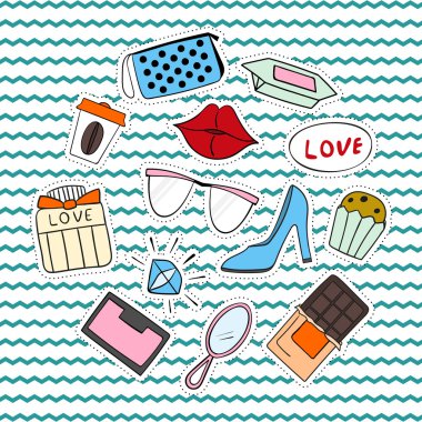 Moda Aksesuar yamalar seti