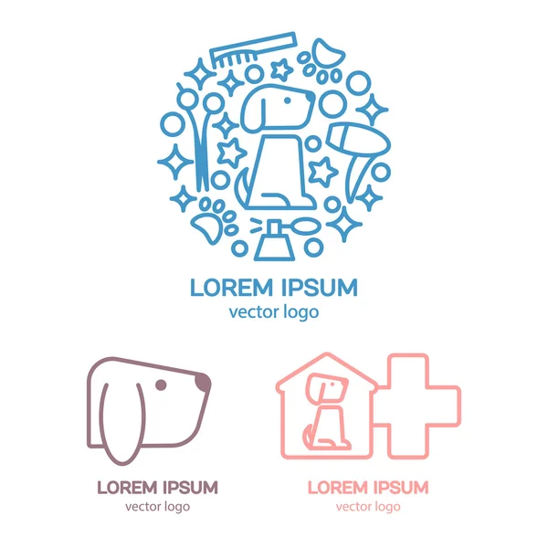 Evcil hayvan dükkanları için logo tasarım şablonu