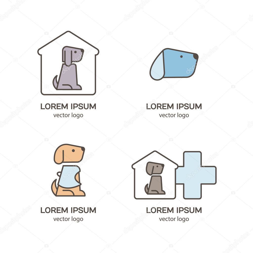 Logo design template for pet shops