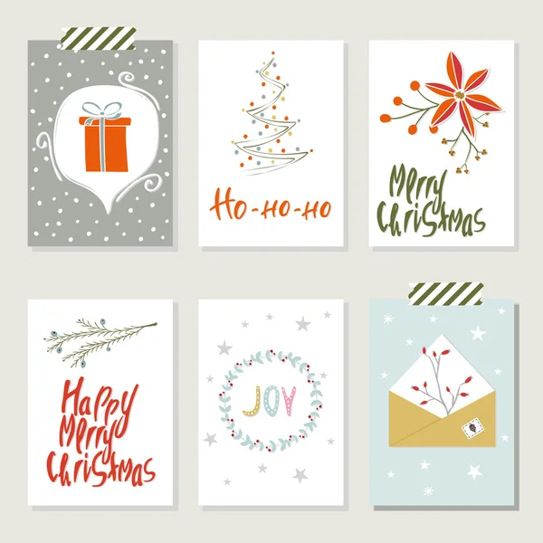 Christmas card templates — Stock Vector