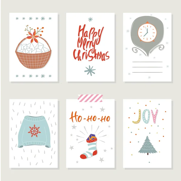 Plantillas de tarjetas de Navidad — Vector de stock