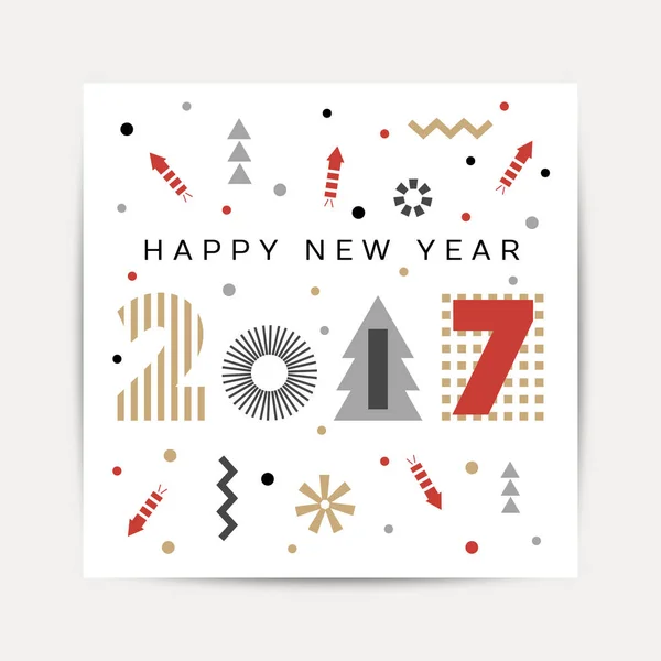 Tarjeta de felicitación de Año Nuevo — Vector de stock