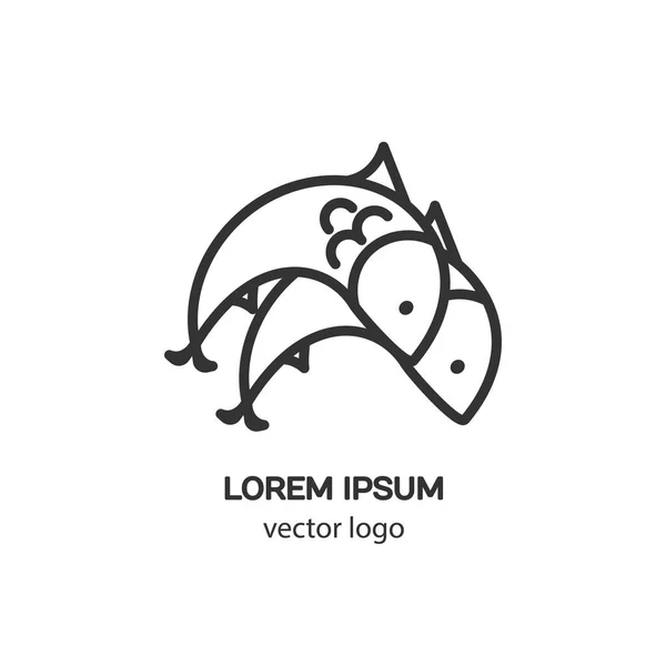 Риб зодіакальний логотип — стоковий вектор