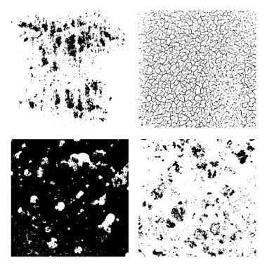 Grunge sıkıntı dokular kümesi