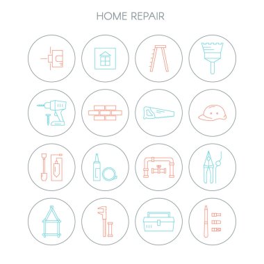 ev onarım Icons set