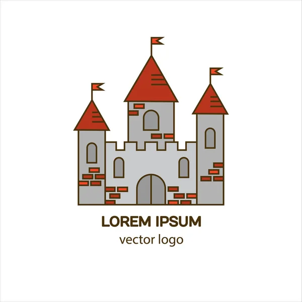 Логотип средневекового замка — стоковый вектор