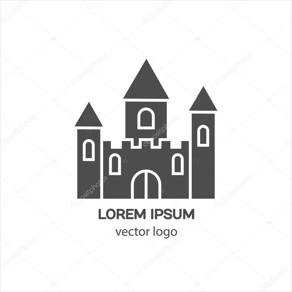 Castle, fortress, medieval castle vector logo. Tower architecture icon. Logo for your business.