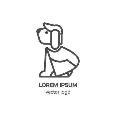 Köpekler logo için giyim