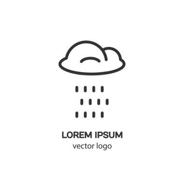 Çizgi stili logo bir yağmur bulutu