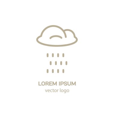 Çizgi stili logo bir yağmur bulutu