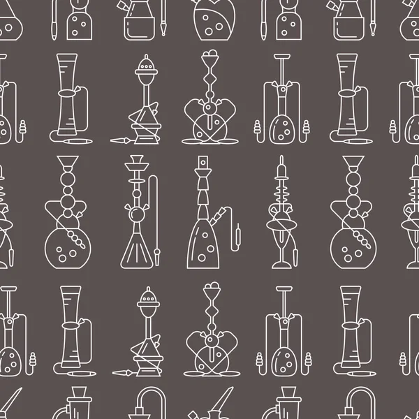 Seamless pattern with hookahs — Stock Vector