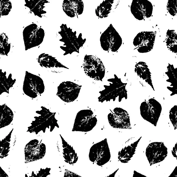 Nahtloses Muster mit Blättern — Stockvektor