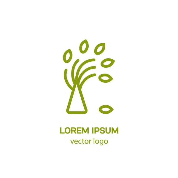 Logotipo de estilo de línea un árbol — Archivo Imágenes Vectoriales