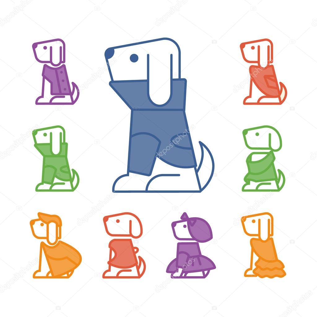 Clothing for dogs logos — Stock Vector © OlhaYerofieieva 134686680