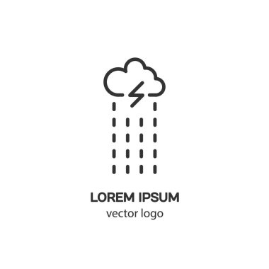 Yağmurlu bulut hava simgesi