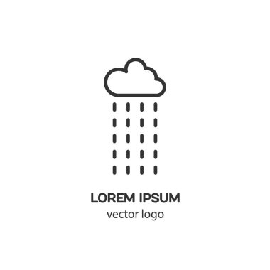 Yağmurlu bulut hava simgesi