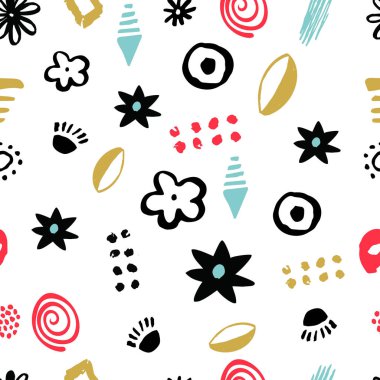 Elle çizilmiş karalamalar seamless modeli