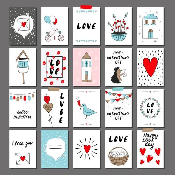 Sevgililer günü kartları ayarla.