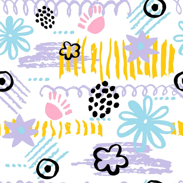 Elle çizilmiş karalamalar seamless modeli