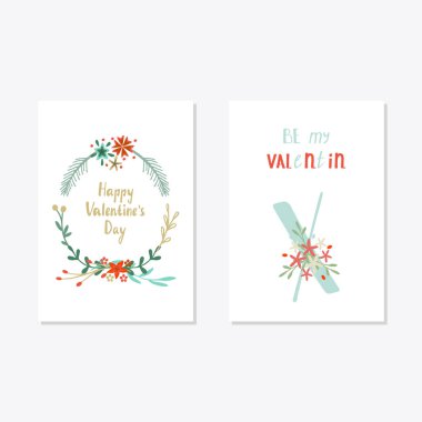 Sevgililer günü kartları ayarla.